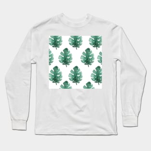palm leaves pattern design Long Sleeve T-Shirt